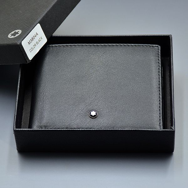 

luxury black genuine leather wallet multilayer credit card wallets - mb cufflinks for man shirt cuff links with original box, Silver