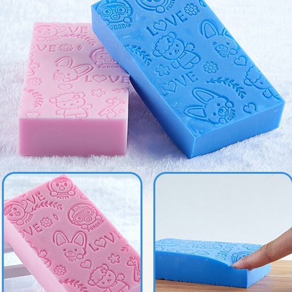 

1pcs soft cartoon baby bath sponge brush rubbing scrubber for toddler infant gift