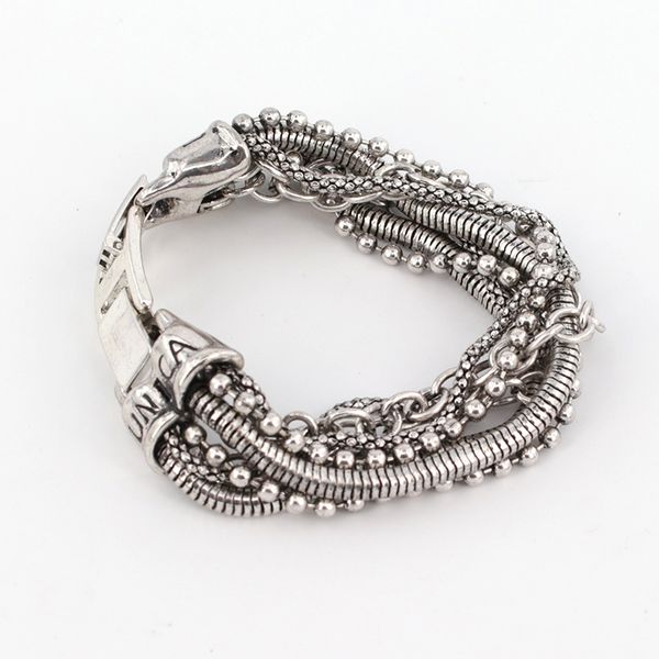 

gift to friend multi layer pulseira alloy bracelets & bangles bohemian vintage jewelry fashion friendship bracelets, Black