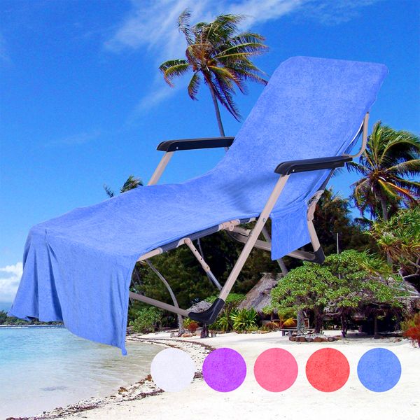 

microfiber outdoor beach chair cover solid bath towel summer holiday sunbath lounger bed cover