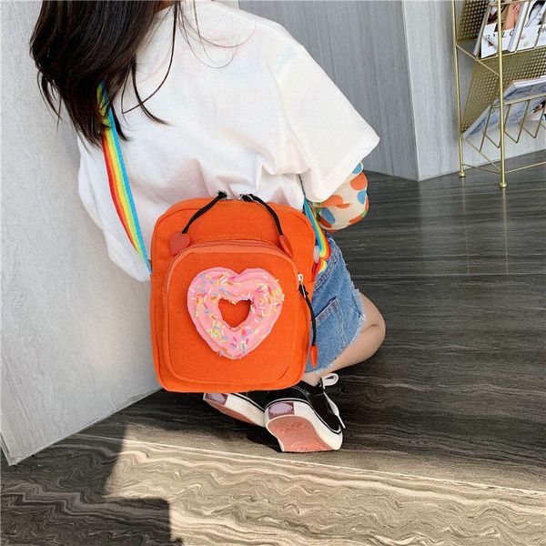 

children fashion cartoon bag donut burger decoration rainbow shoulder strap messenger bag bolsa feminina 2019 moda saco 50