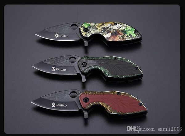 Nuovo coltello da regalo di vendita calda SOUDAO 513 coltello da frutta da campeggio 440C lama scatola di colore strumenti EDC all'aperto prezzo all'ingrosso spedizione gratuita