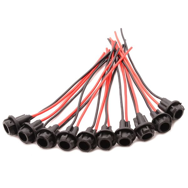 

10pcs universal t10 car auto socket connector w5w 168 194 extension led light bulb lamp base holder accessories