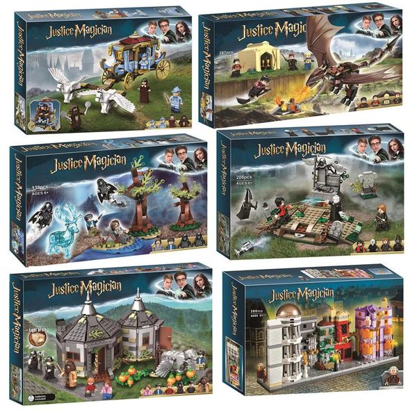 

harri movie magic school carriage voldemort clock tower building block toys compatible legoinglys 75945 75946 75957 75958 75965