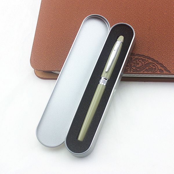

quality brand black metal roller ball pen with box office stationery luxury writing ball pens gift