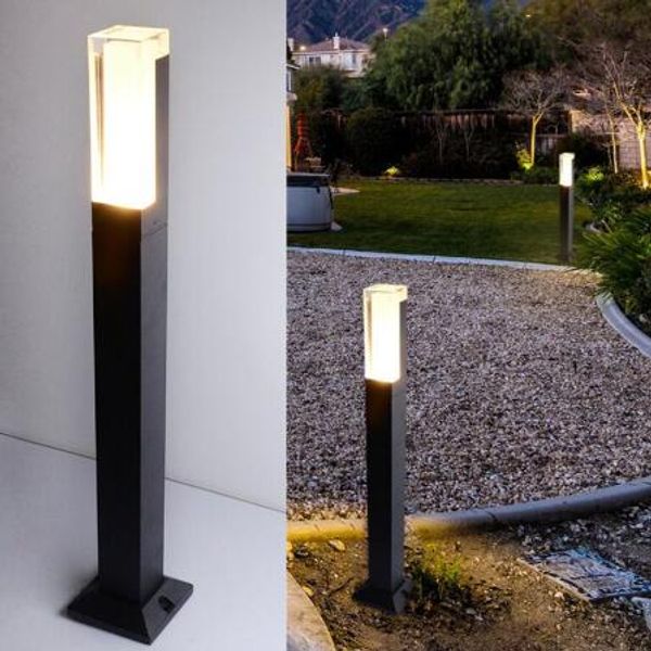 

10w cob led exterior bollard light h800mm outdoor floor light for garden ip67 waterproof aluminium ac85-265v led lawn light