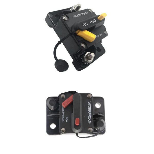

2x30a+40a manual reset circuit breaker 48v for car boat audio