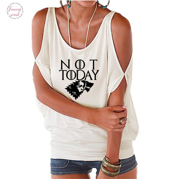 

не сегодня game of thrones wolf рубаха женского harajuku с плечом lover подарки лето без рукавов рубашки t женщин hollow femme, White