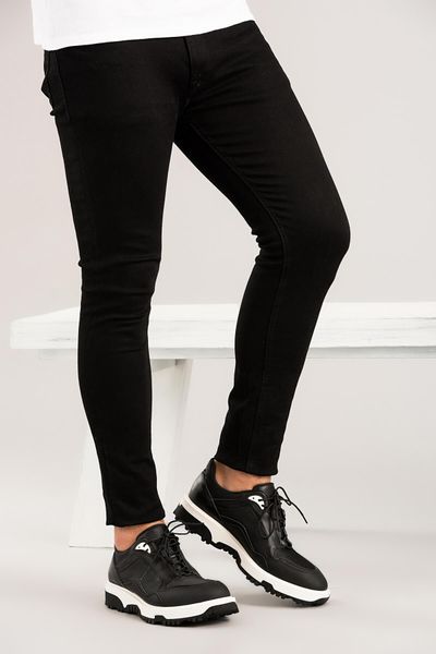 

pearl genuine leather black men 's sneaker 120130000395