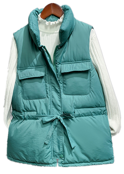 

2019winter sleeveless vest coats women stand neck slim cotton padded jacket vests korean fashion zipper jacket woman waistcoat, Black;white
