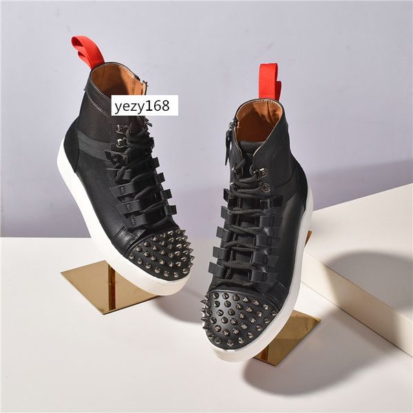 

кроссовки снизу красная обувь с низким вырезом замшевые шиповые туфли для мужчин и женщин партия свадьба кристалл кожаные кроссовки6, Black