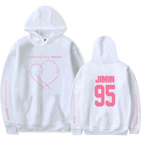 

jimin j-hope jung kook suga new persona print hoodies sweatshirts women/men fashion thin/fleece clothes, Black