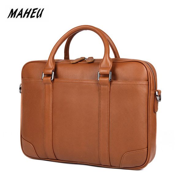 

maheu genuine leather handbags for man doctor layer working bag 14" lapbrief case crossbody shoulder bag men