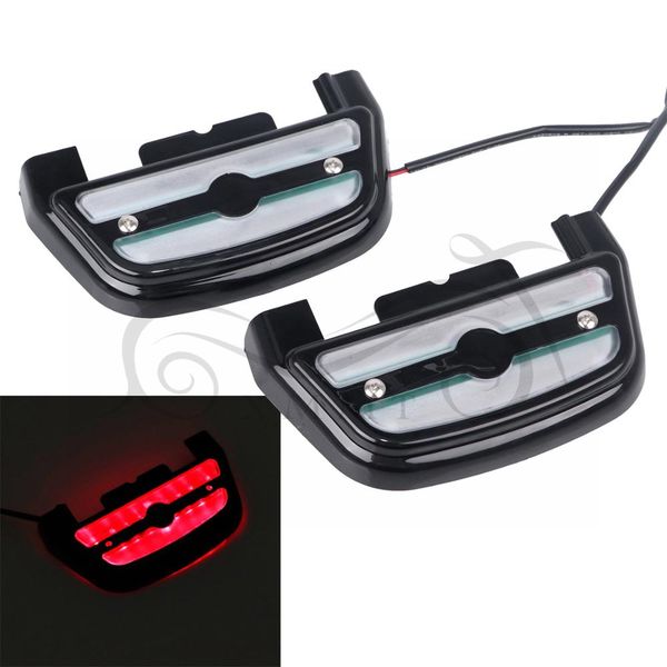 

motorcycle led light passenger footboard floorboard cover for electra glide flhx flhr fltr softail touring 84-later