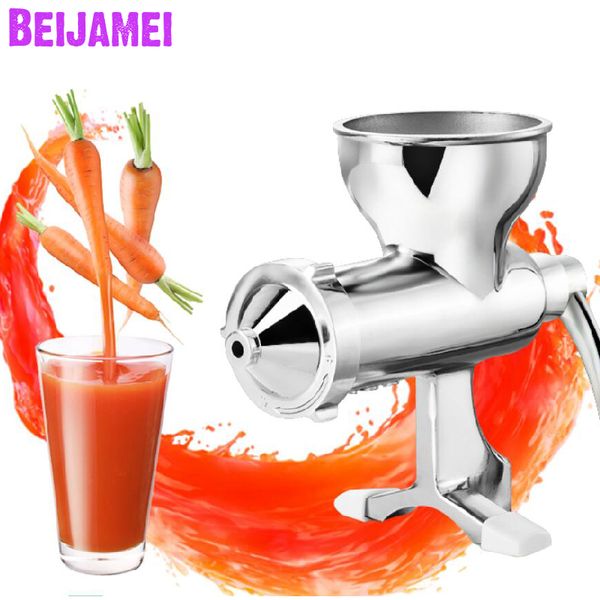 BEIJAMEI aço inoxidável wheatgrass manual de espremedor de frutas grama do trigo laranja vegetal suco de imprensa extractor Auger espremedor lenta