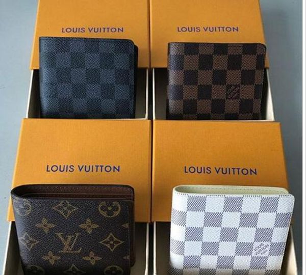 

Высокое качество дамы мужские оригинальные luxurys PU кожаный короткий кошелек карты