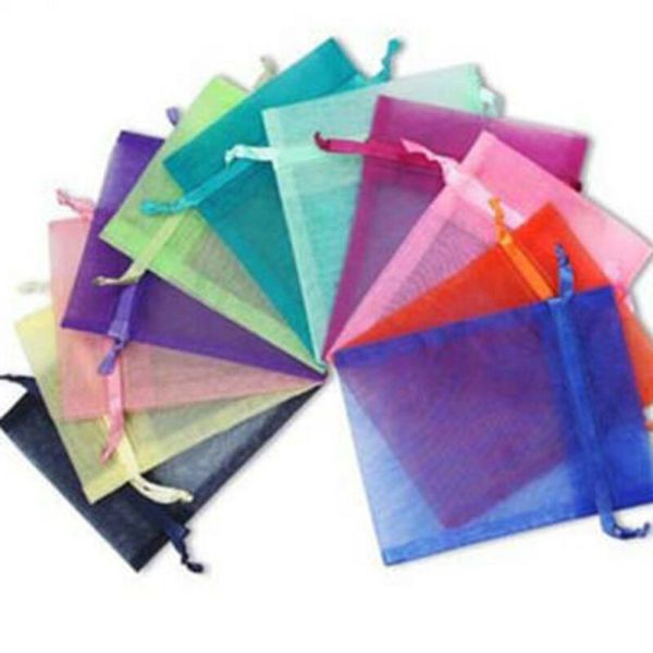 

новый 100шт органза свадебная вечеринка пользу сумки декор ювелирные изделия конфеты подарочные пакеты e