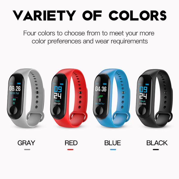 

smart wristband sport waterproof bracelet heart rate blood pressure blood oxygen health monitoring exercise tracking data record child adult