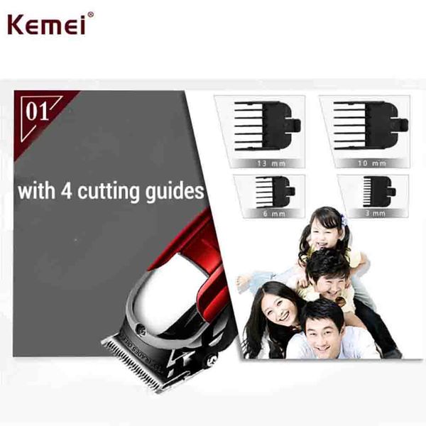 

kemei 2608 hair trimmer km-2608 electric clippers hairdressers clipper rechargeable carbon steel cutter head bwkf anzol