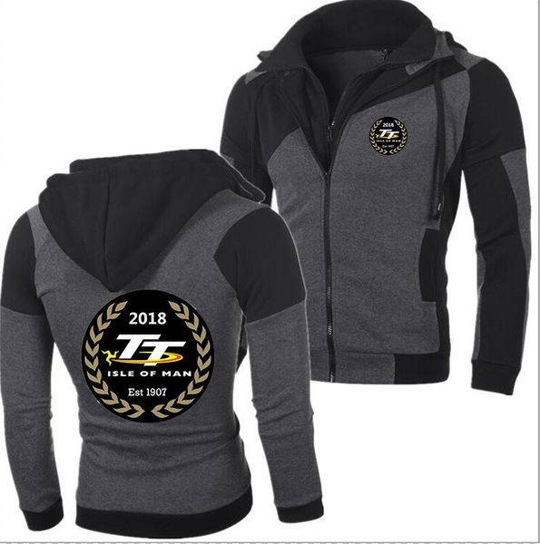 

2019 winter new fashion isle of man logo hoodie men zipper cardigan men hoodie sweatshirts casual mv agusta coat k