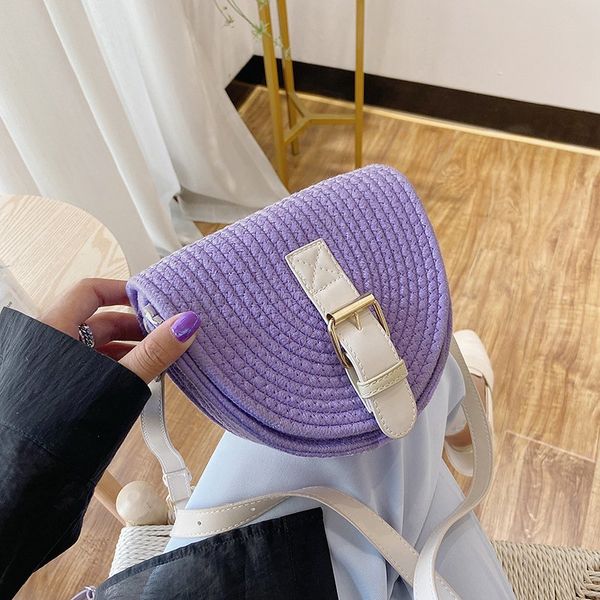 

2020 fashion multicolor summer fashion woven handbag portable crossbody bag