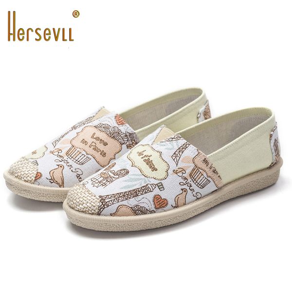 

hersevll 2019 summer fashion women breathable flats espadrilles striped casual shoes female canvas fisherman loafers, Black