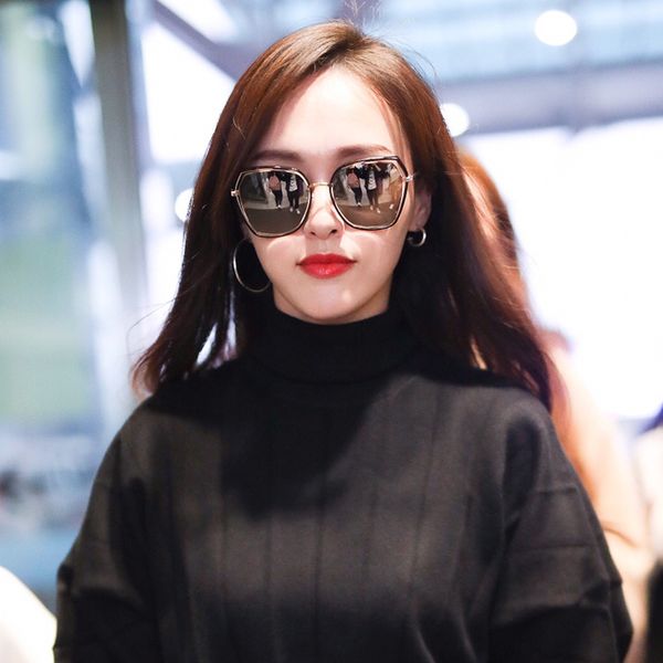 

en li hai 2019 new sunglasses womens uv-protection korean-style glasses sunglasses polarized sunglasses womens myopia, White;black