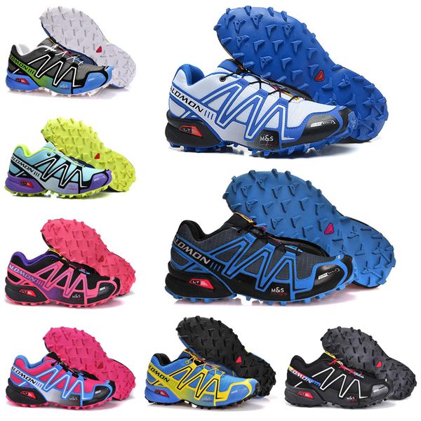 

Discount Salomon Speedcross 3 CS Running Shoes Navy Black Pink Orange Women Mens Trainer Speed Cross 3 Outdoor Sports Sneakers 5-11.5