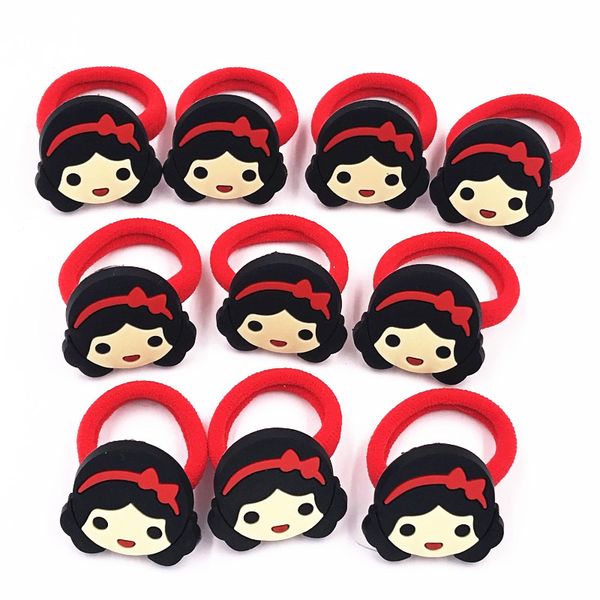 

new10pcs дети резинки для волос головные уборы девушки аксессуары для волос мультфильм резиновые ленты для волос детский подарок, Slivery;white