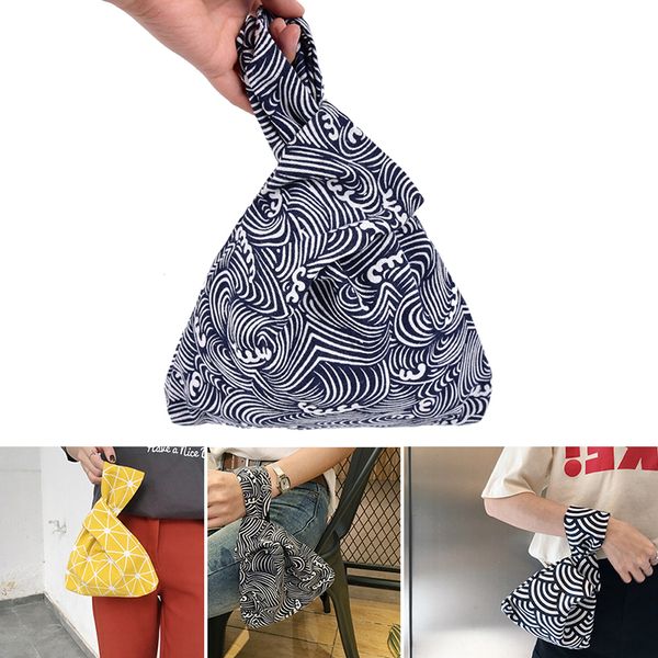 

grid handmade square bag wave flower knot wrist bag mobile phone key small