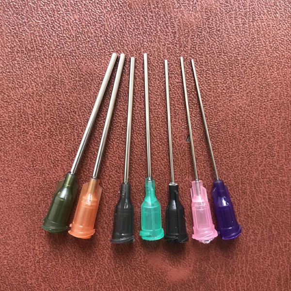 

wholesale 14g-27g w/ iso standard dispensing needles pp luer lock hub 1.5 -inch tubing length precision s.s. dispense blunt tips