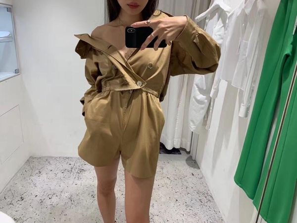 

2019 summer new women casual playsuits 2 color ddxgz3, Black;white