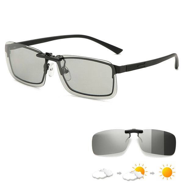 

pchromic polarised clip on sunglasses uv400 polarized fishing eyewear polarized rimelsss clip for optical frame, White;black