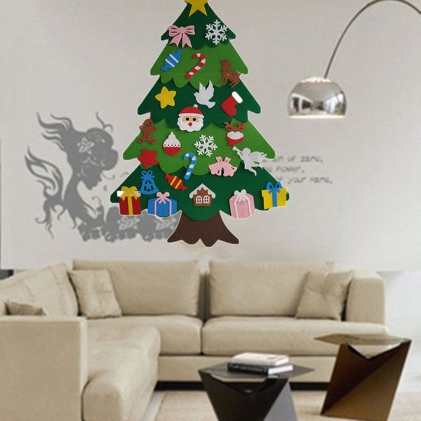 

creative felt christmas tree for kids 3.2ft diy christmas tree with toddlers 25pcs ornaments for children xmas gifts hanging hom