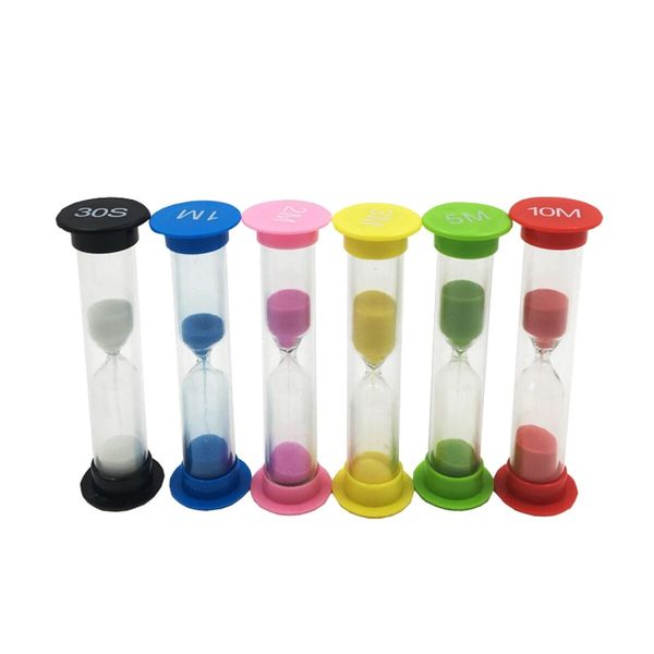 

6 colors hourglass sandglass sand clock timers 0sec / 1min / 2min 3mins 5mins 10mins