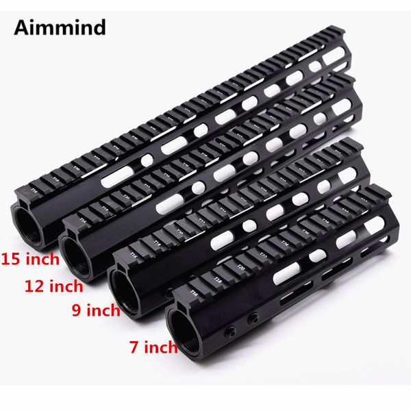 

m-lok 7 9 12 15 inch slim float m-lok mlok handguard rail scope mount with steel barrel nut