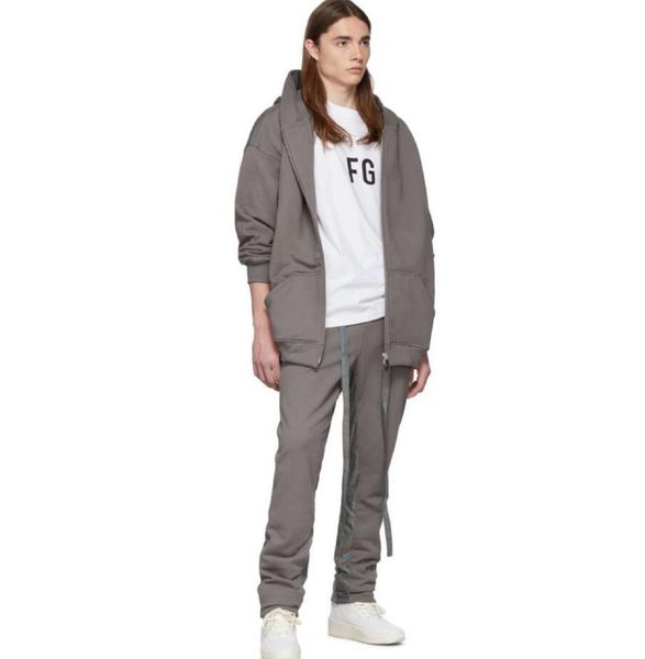 

19ss fear of trousers 6th skateboard women sport pants fashion loopback men track breathable god cotton-jersey casual sweatpants daixt, Black