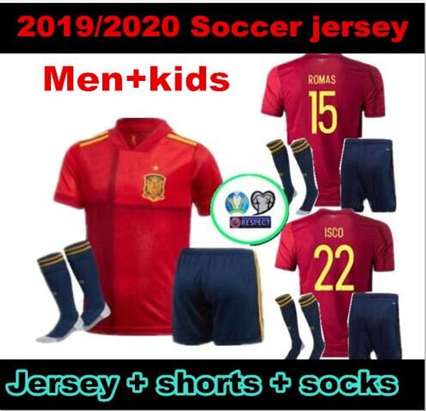 

euro 2020 spain soccer jersey and kids 20 21 camiseta de fÃºtbol sergio a.iniesta koke asensio ramos silva isco european cup football, Black;yellow