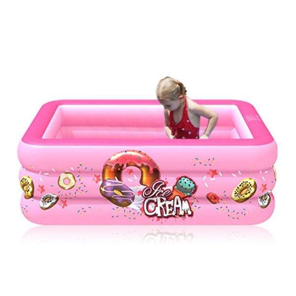 

multi-layer children bathing tub indoor baby paddling inflatable swimming pool cute ocean fish print kids pool for summer