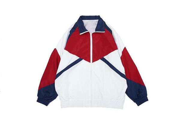 

2 colors mens jackets fashion oversize retro college style casual jacket sportswear high street clothing color matching large size s-xl, Black;brown