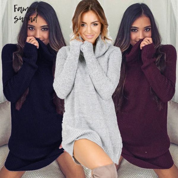 

sweater womens dress cowl neck loose long sleeve jumper shirt oversize dress plus size new autumn pullover, White;black