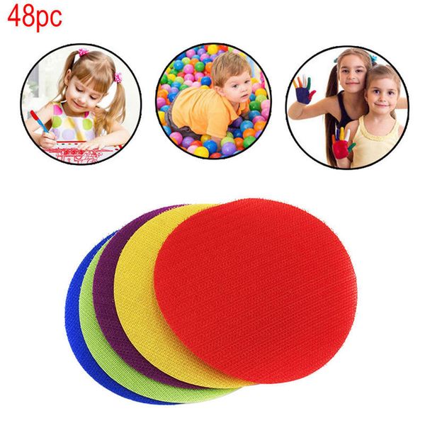 

classroom magic mark its sitting carpet spots to educate, pack of 30 color marker round carpet stickers for baby room decoration