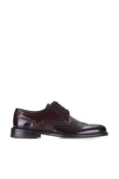 

derimod genuine leather burgundy men 's classic shoes, Black