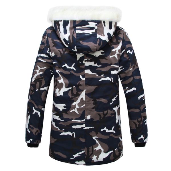 

2020 new brand winter men thick camouflage jacket men's parka coat male hooded parkas jacket men military overcoat, Black