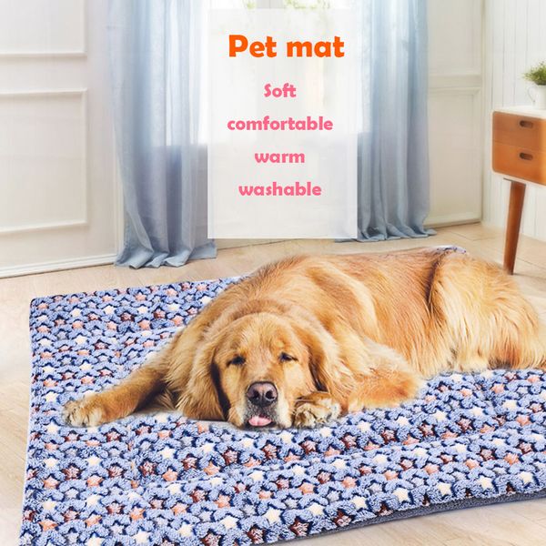 

pet soft pet dog blanket winter dog cat bed mat foot print warm sleeping mattress cat puppy blanket kitten bed supplies