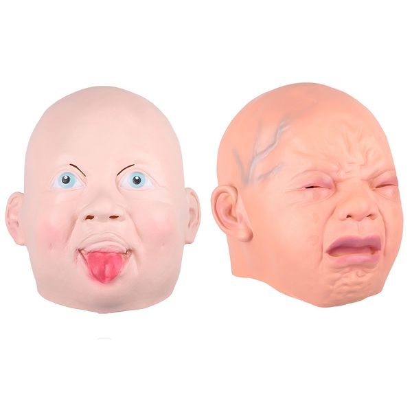 

smile cry baby head face latex mask horror halloween party costume cosplay adult
