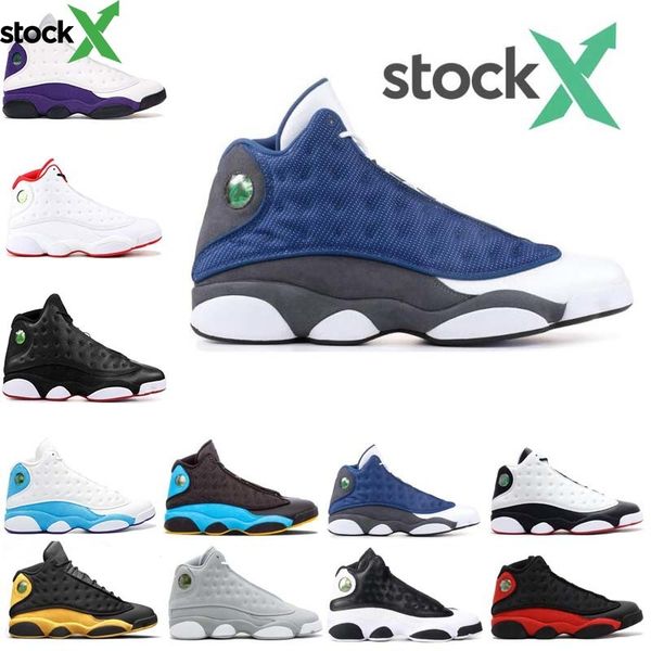 

сток х 13 13s мужчины баскетбол обувь высота черная кошка разводили чикаго кремень cap и платье hyper royal дизайнер тренеры спортивных крос, Black