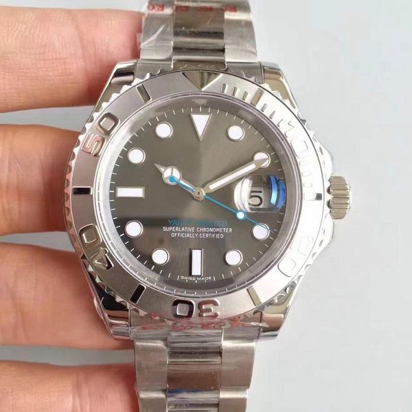 

Luxury men automatic movement yach ma ter 40mm apphire tainle teel cla p fa hion port men watch, Slivery;brown