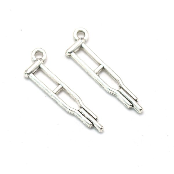 

100шт / мешок древнее серебро 32 * 10мм медикаменты crutch charms изготовление ювелирных изделий ожерелье браслет аксессуары реабилитационны, Bronze;silver