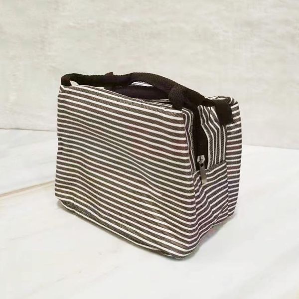 

fashion striped hand insulated bag thick multi-functional ice pack ice pack outdoor picnic thermal bag lunch